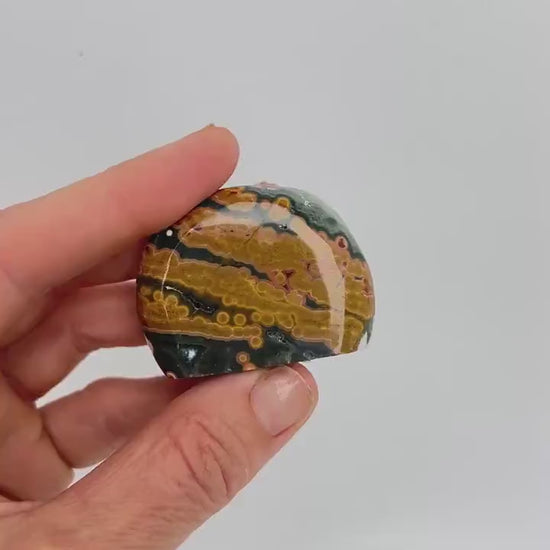 Ocean Jasper Mini Half Moon Free Form