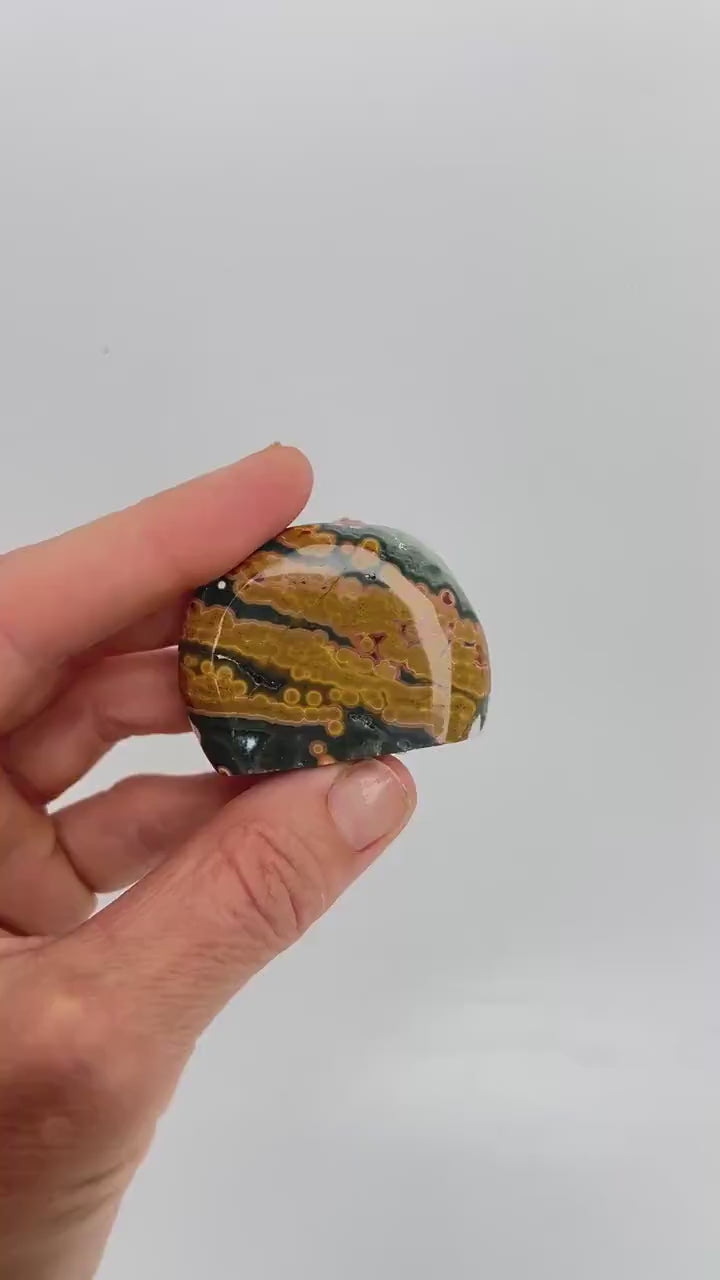 Ocean Jasper Mini Half Moon Free Form