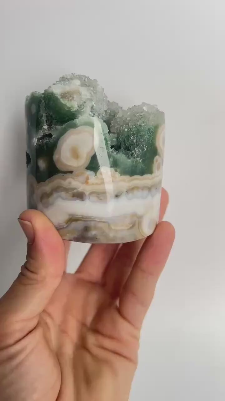 Ocean Jasper Vein 8 Druze Core