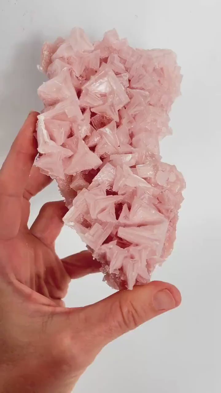Hand Collected Pink Halite Crystal - Large Hopper Formation from Searles Lake