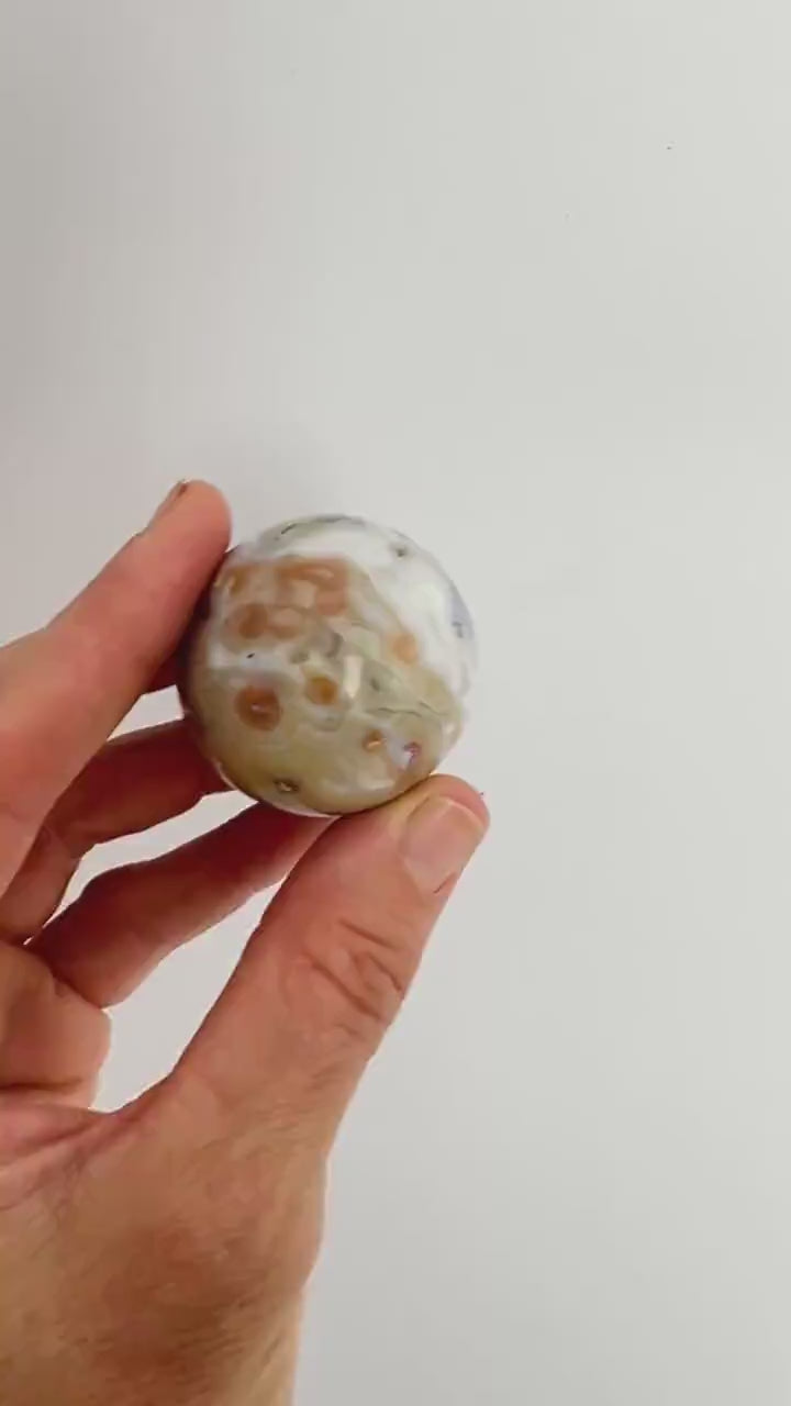 Ocean Jasper Sphere Old Stock Crystal Sphere:  Vein 7