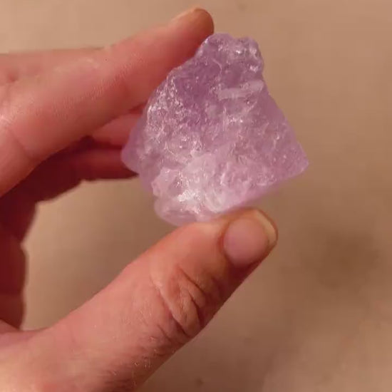 Kunzite Natural Crystal : Violet Spodumene from Afghanistan