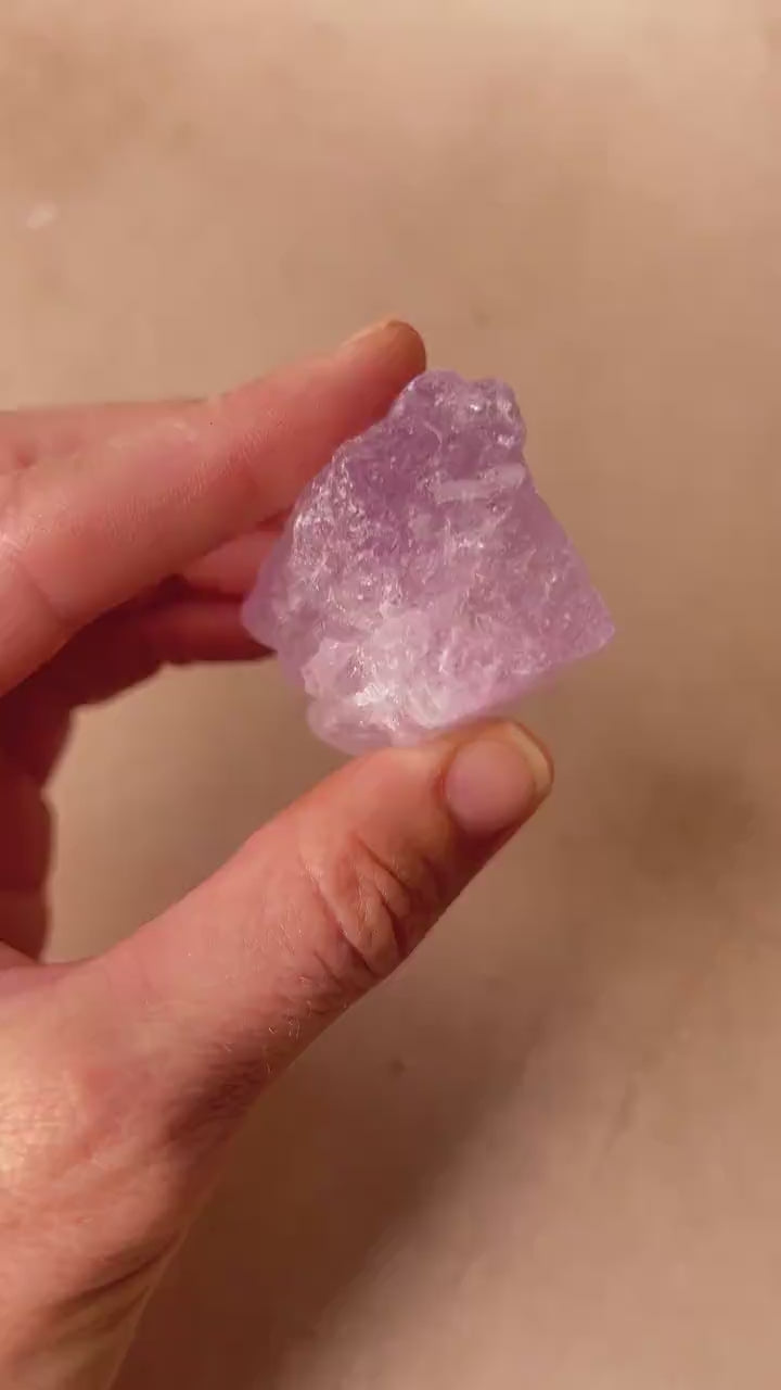 Kunzite Natural Crystal : Violet Spodumene from Afghanistan