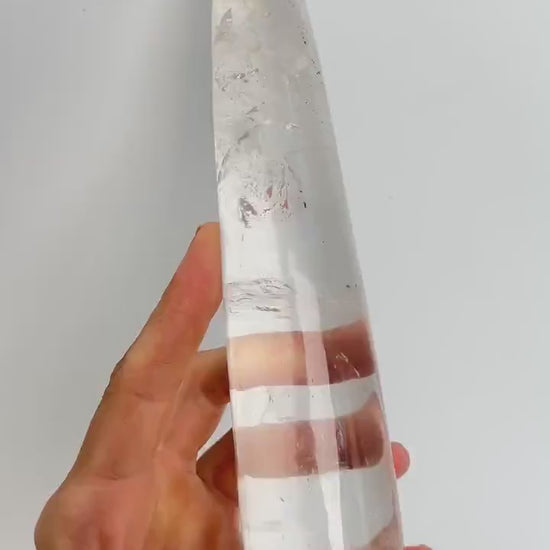 Clear Quartz Crystal Massage Wand Tool