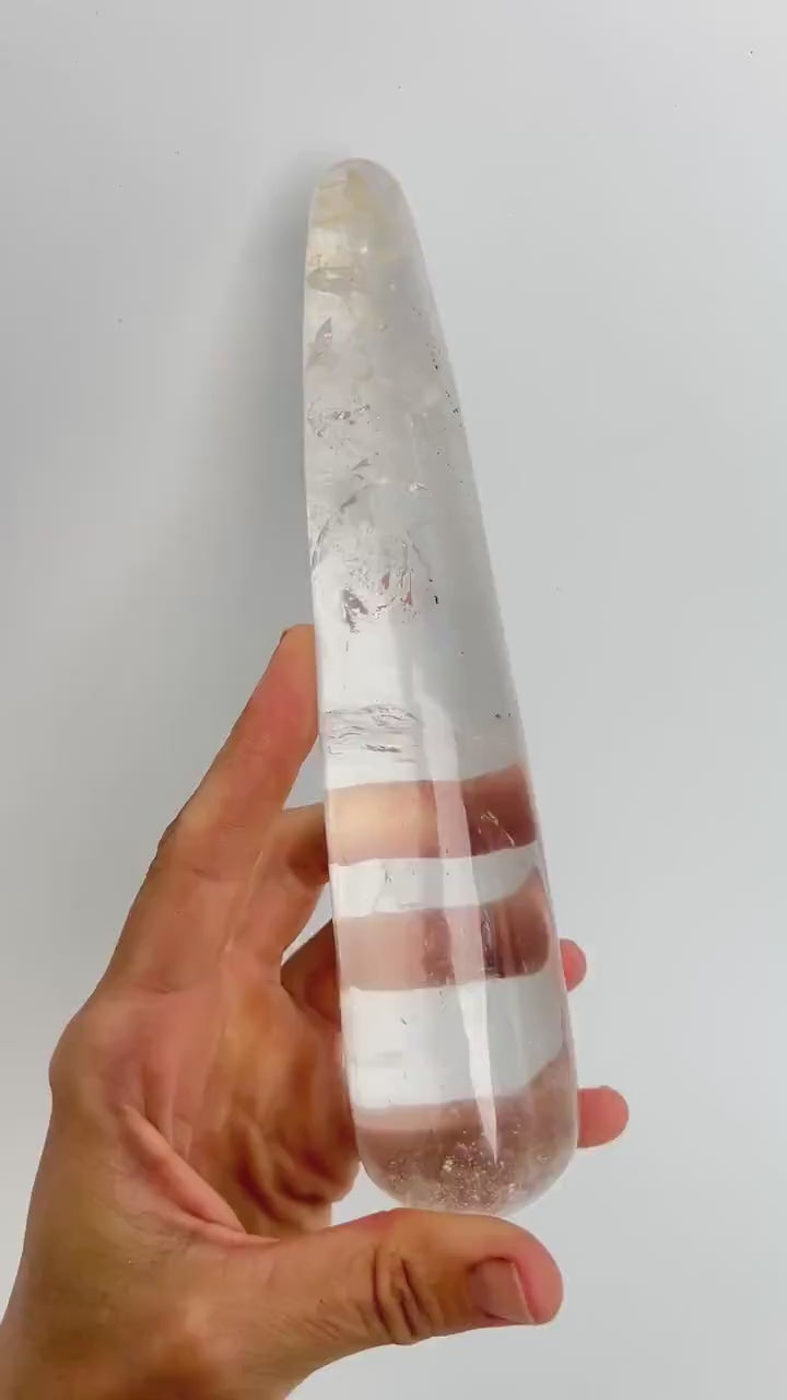 Clear Quartz Crystal Massage Wand Tool