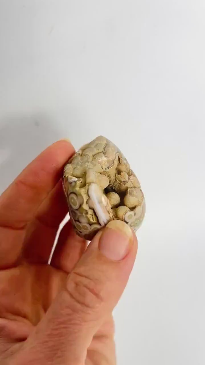 Ocean Jasper Botryoidal Orb Mini Free Form  | Early Vein Old Stock