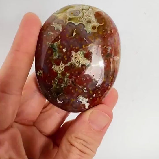 Ocean Jasper Palm Stone | Veinless