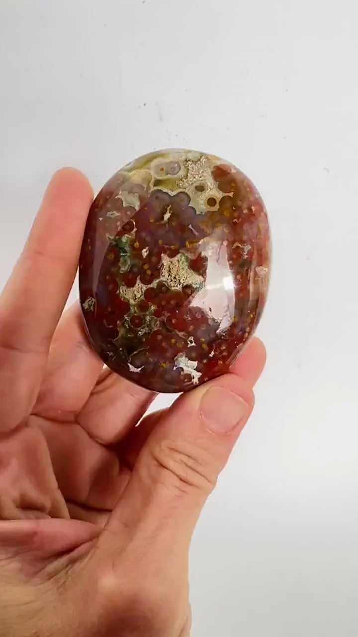 Ocean Jasper Palm Stone | Veinless
