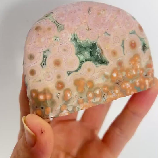 Ocean Jasper Semi Polished Free Form | Early Vein 1-2 Old Stock