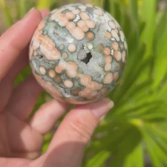 Ocean Jasper Sphere / Old Stock / Genuine Marovato Ocean Jasper / OJU2