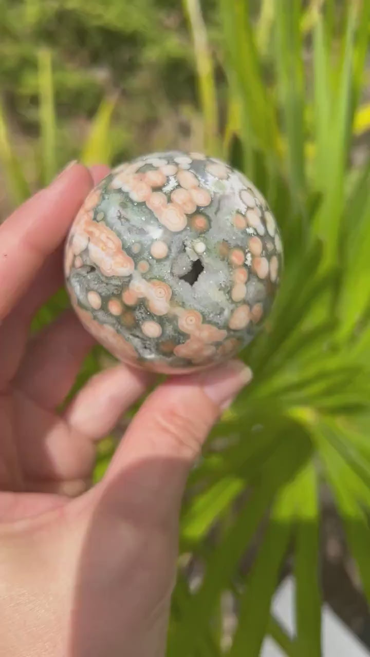 Ocean Jasper Sphere / Old Stock / Genuine Marovato Ocean Jasper / OJU2