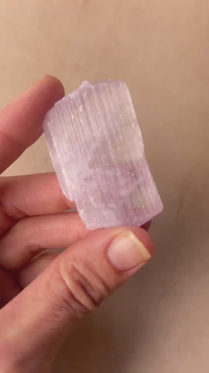 Kunzite Natural Crystal : Violet Spodumene from Afghanistan