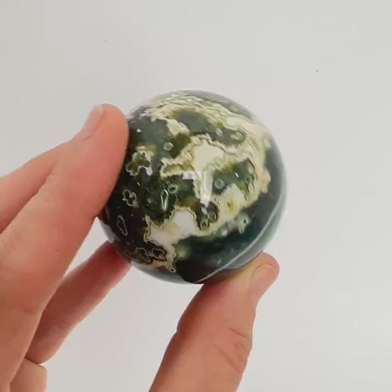 Ocean Jasper Sphere Old Stock Crystal Sphere:  Vein 7