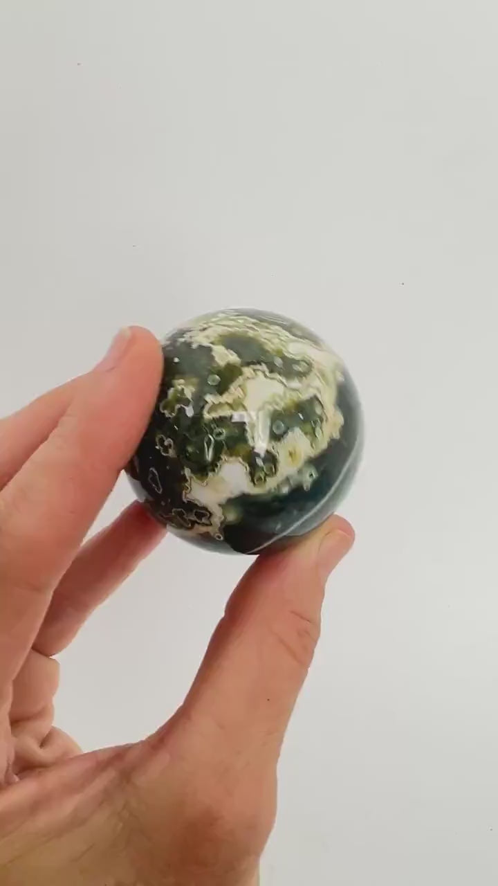Ocean Jasper Sphere Old Stock Crystal Sphere:  Vein 7