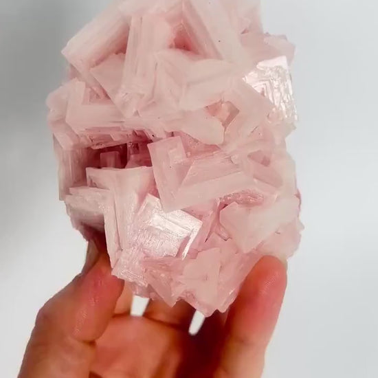 Hand Collected Pink Halite Crystal -Hopper Formation from Searles Lake