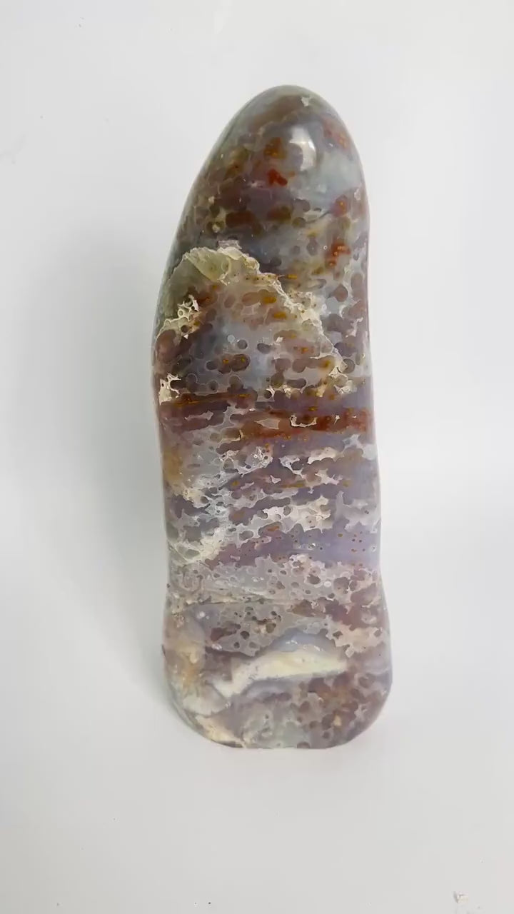 Rare Ocean Jasper XXL Jelly Orb Free Form - Vein 3-4 Old Stock Collector Piece