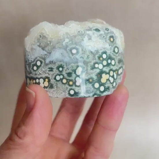 Ocean Jasper Druzy Core: Vein 1-2