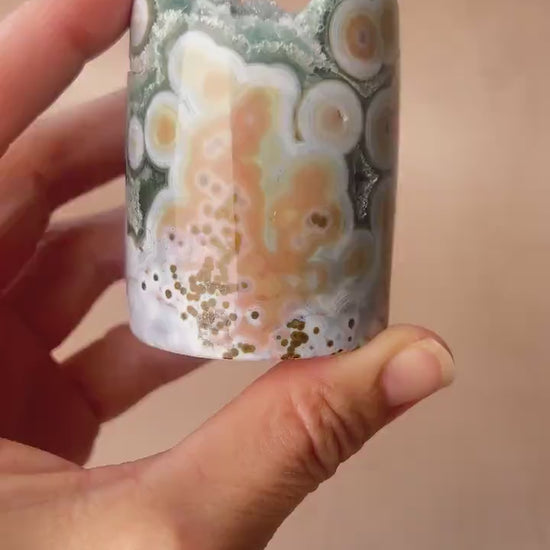 Ocean Jasper Druzy Core | Rare Polished Crystal | Collector Crystal Gift Vein 8